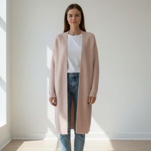 Gap blush powder pink long merino cardigan sweater - size Medium (M)